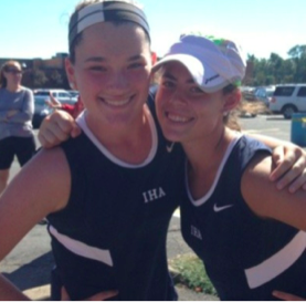 Players Reagan Bosselina (left) and  Alexandra Piegza (right) are known as this year's dynamic duo for doubles.