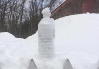 Boston entrepreneur, Kyle Waring, sells and ships snow directly from his yard to people's doorsteps. This winter, Boston has recorded its snowiest winter with a total snow accumulation of 45 inches.  Photo Credit: ShipSnowYo.com